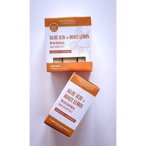 Provence Essentials Kojic Acid Honey Lemon Soap Set with Oatmeal 6 Bars